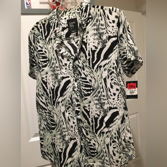 button up animal print shirt concert shirt - Picture 2 of 16